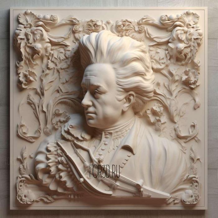 MOZART 3 stl model for CNC